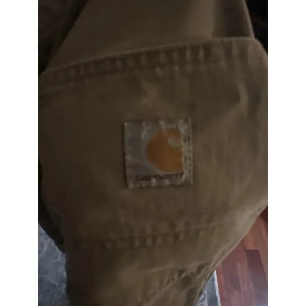 Carhartt B324 Relaxed Fit Khaki Work Pants Men's 32x32 Canvas 100% Cotton